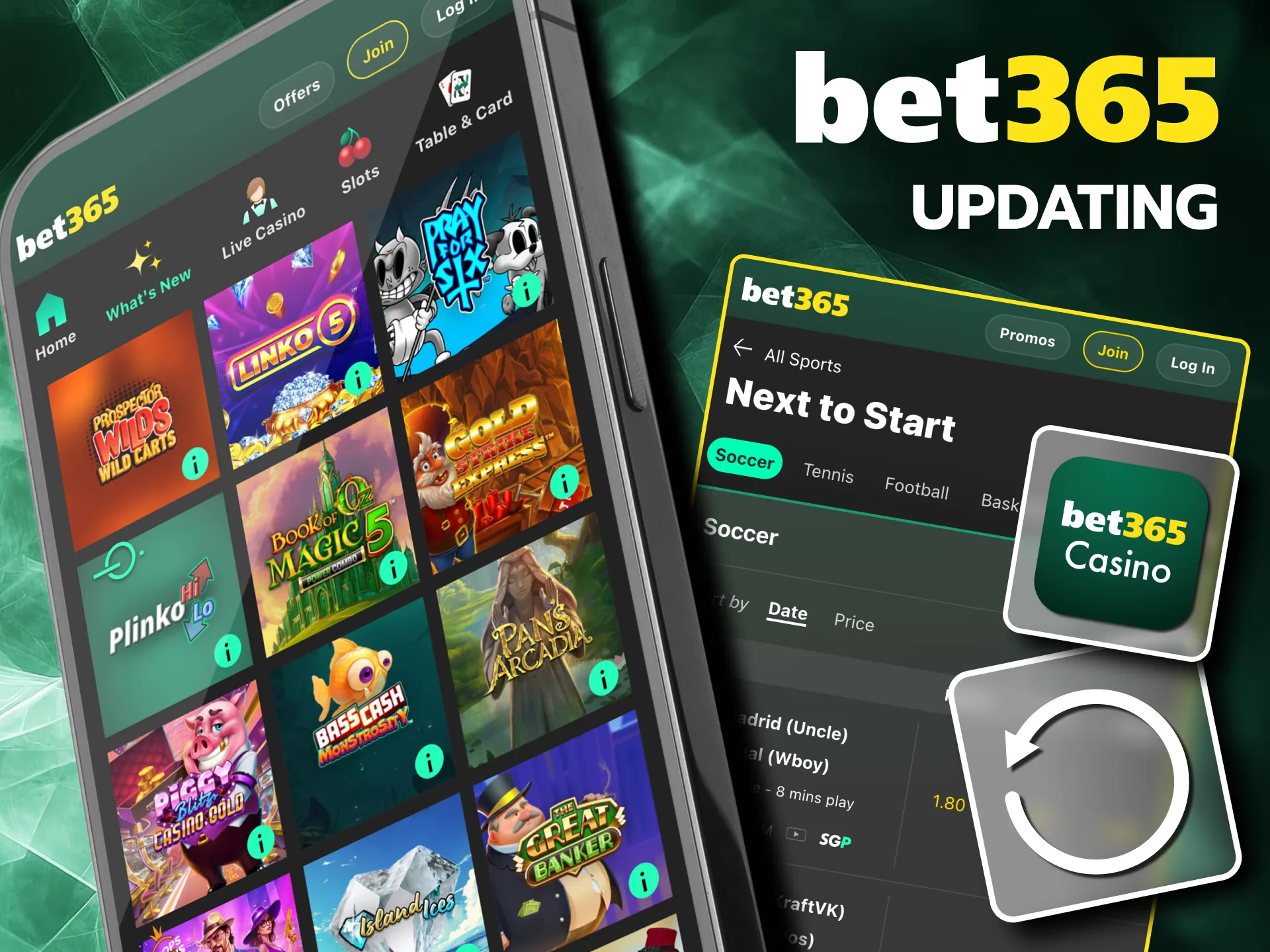 Download the newest version of Bet365 app for smooth betting.