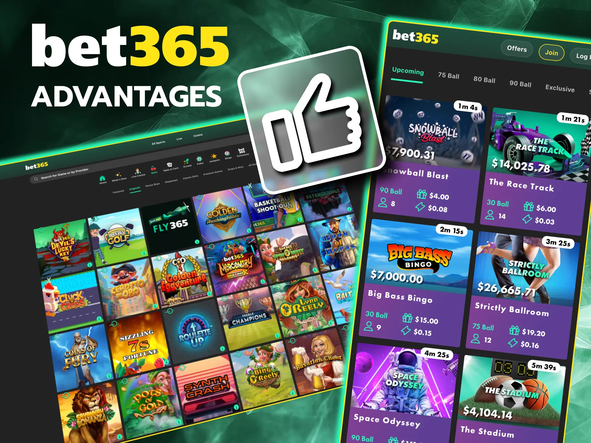 Bet365 chosen by UK players for wide sports markets and live betting.
